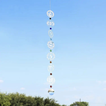 Chakra Symbols Crystal Suncatcher Chandelier-Your Soul Place